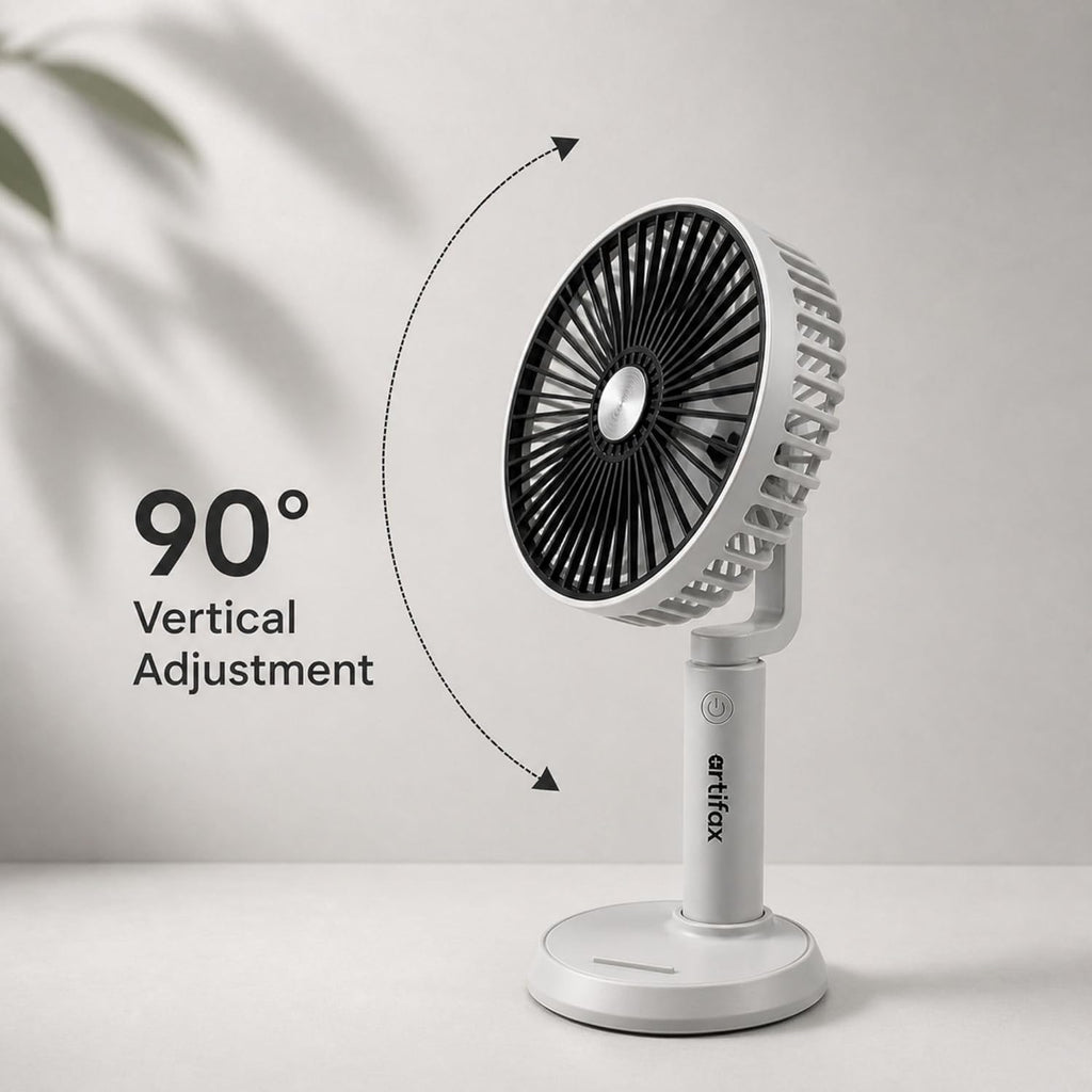 2-in-1 Portable Handheld & Desktop Fan