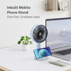 2-in-1 Portable Handheld & Desktop Fan