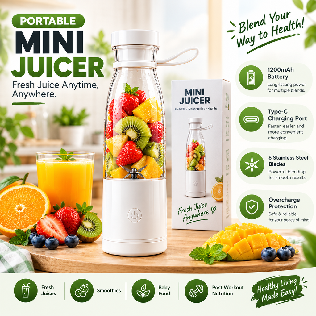 BlendGo™ Portable Mini Juicer - USB Rechargeable