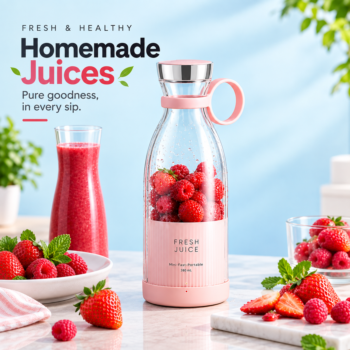 BlendGo™ Portable Mini Juicer - USB Rechargeable