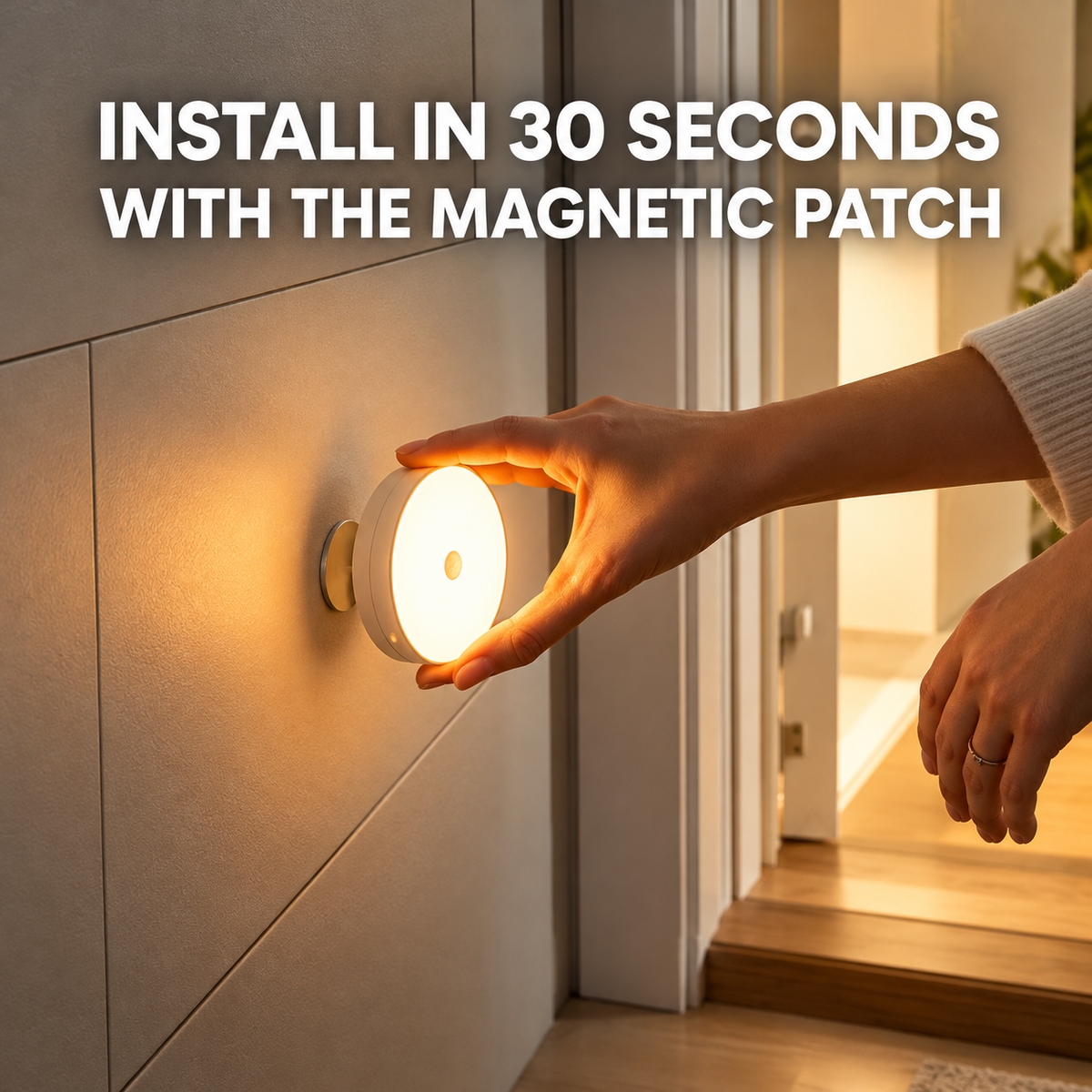 Motion Sensor Light for Home with USB Charging Wireless LED Night Light ( Pack of 2)